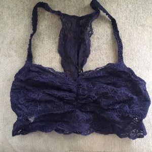 Navy Racerback Bralette PINK